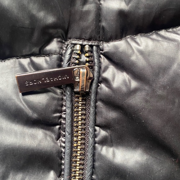 Michael Kors Shiny Black Puffer Coat - Picture 4 of 8